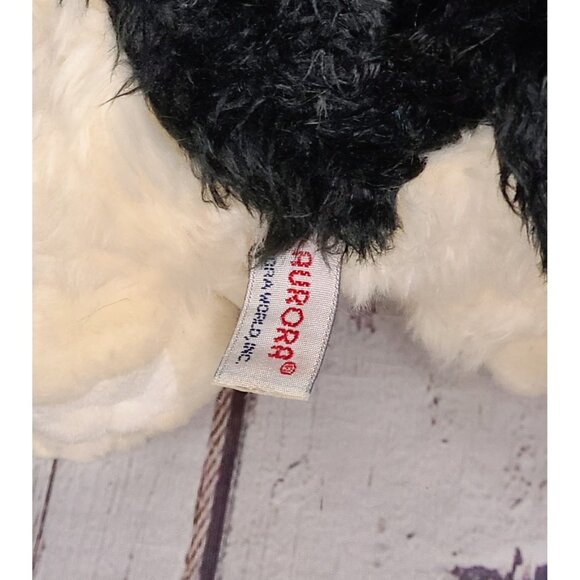 12" Aurora Calico Cat Plush Kitten Stuffed Animal Green Eyes Cream Black Brown - Picture 5 of 5